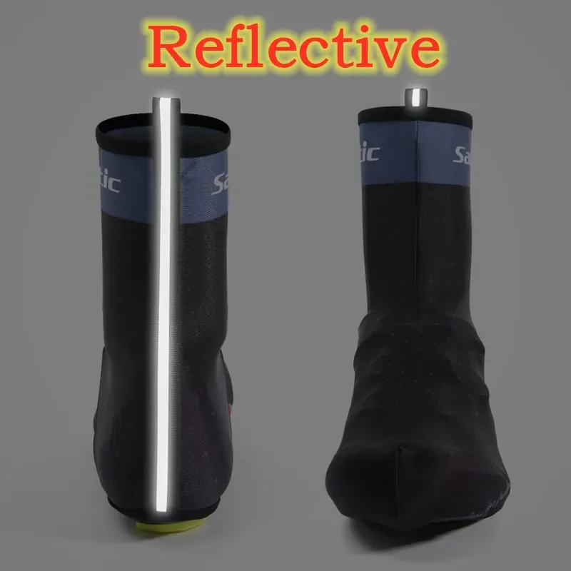 SANTIC Road Bike Shoes Cover Summer Reflective Dustproof Elastic Cycling Overshoes for Bicycle Lock Cycling Shoes Bike Equipment