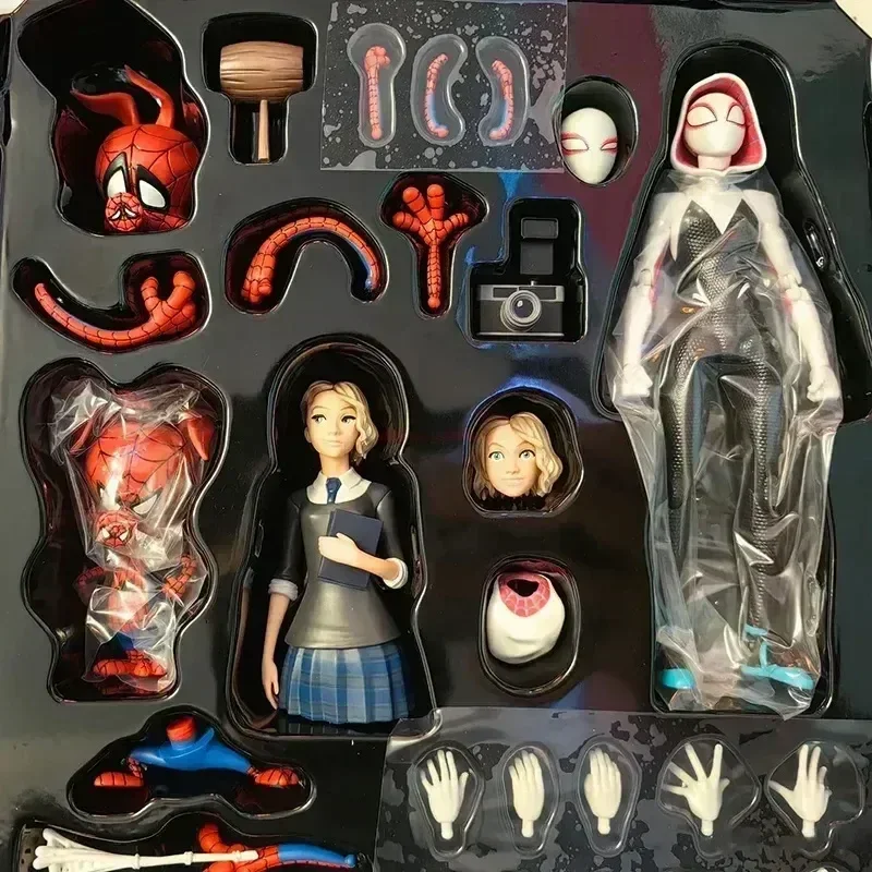 2024 Spiderman Gwen Peter Actionfigur Anime Spider-Verse Sammlung Sentinel Miles Morales Figuren Weihnachtsspielzeug Geschenke
