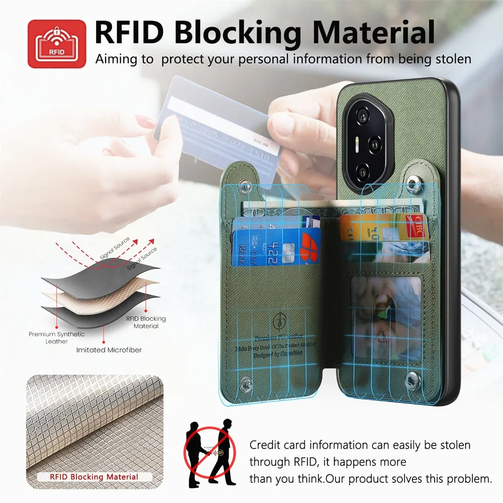 Luxury Leather Card Case with RFID Protection