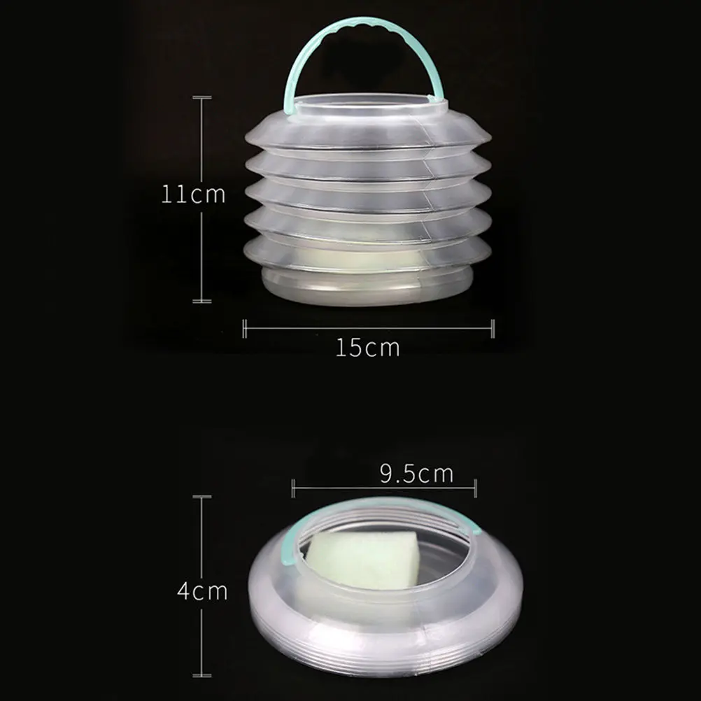 3Pcs 브러시 와셔 접이식 플라스틱 물통 개폐식 휴대용 페인팅 브러시 청소 도구 스폰지 핸들 야외 드로잉