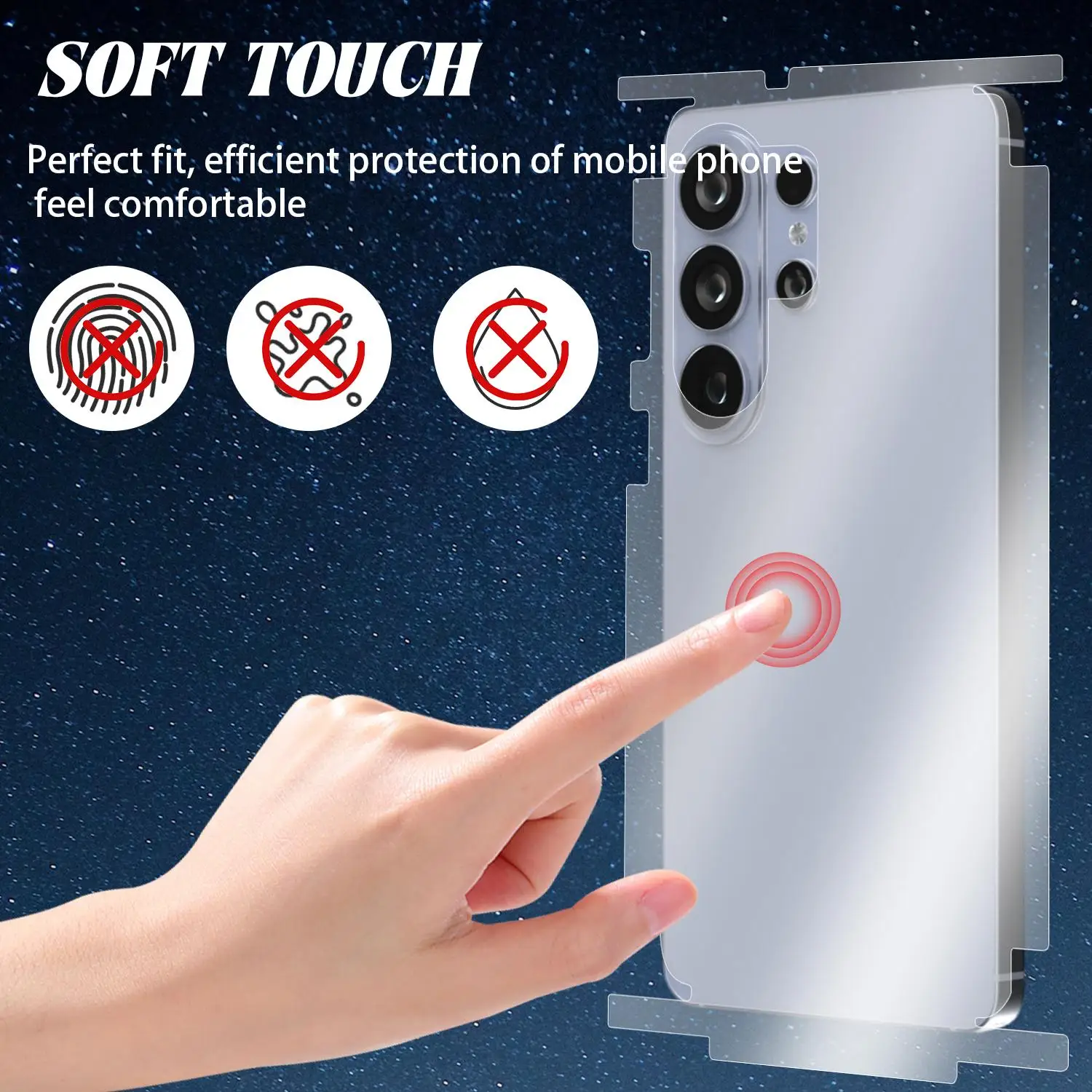 Full Coverage Back Screen Protectors with Side Frame Stickers - Hydrogel Film