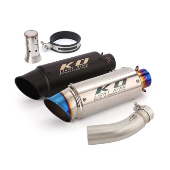 For VOGE Q250 2023 Motorcycle Exhaust Pipe Mid Link Connect Tube Muffler Silencer Stainless Steel With DB Killer