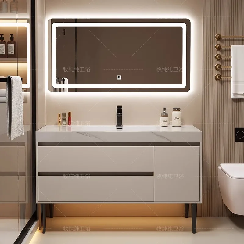 Floor Vintage Bathroom Vanities Partition Light Toilet Mirrors Bathroom Vanities Storage Shower Gabinete Para Banheiro Furniture