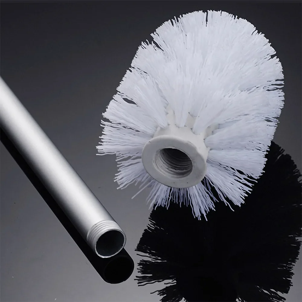 3pcs Toilet Brush Bathroom Brush Cleaning Toilet Household Head No Dead Corners White and Black Replacement Head bathroom accessories toilet brush set