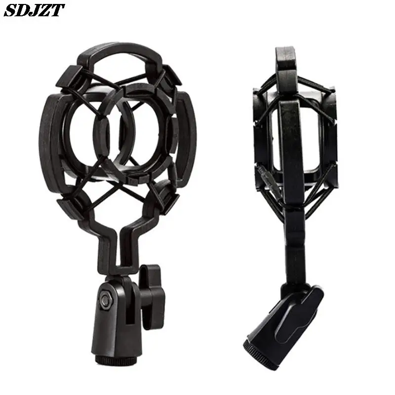 Professional Condenser Microphone Mic Shock Mount Holder Universal Studio Recording Bracket for Large Diaphram Mic Clip Black microphone shock mount