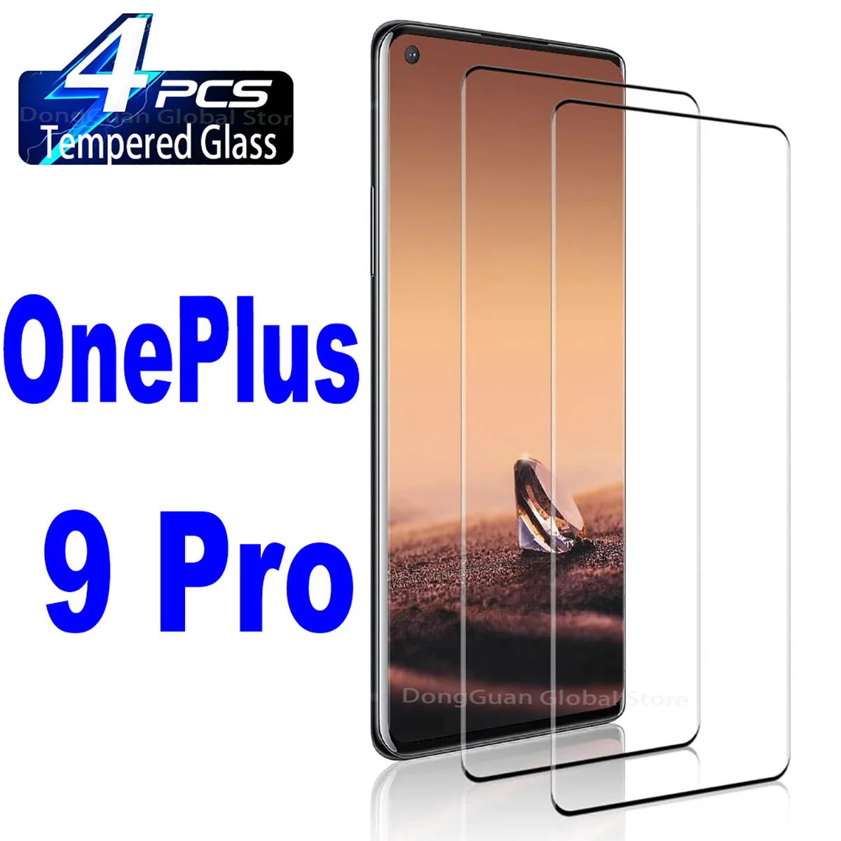 

2/4Pcs HD Tempered For 9 OnePlus 12 11 10 Pro Curved Screen Protector Glass Film