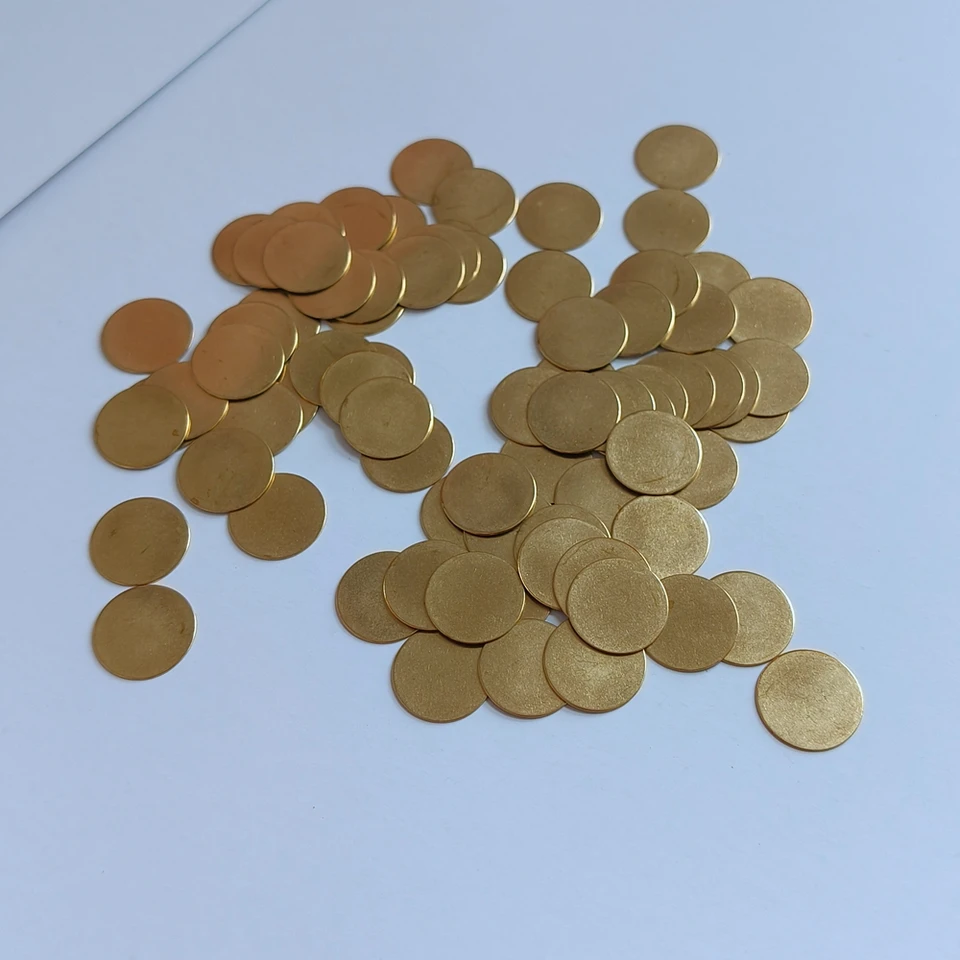 30 Stks Messing Stempelen Blanks 25mm  1 Inch  Cirkel Metalen Tags Gouden Solid Lege Munten Sieraden Stempelen Schijven Ronde Blanks Tag Hangers Voor Oorbel Penda