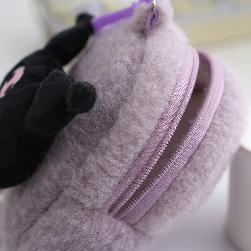5/10/20pcs Sanrio Cartoon Coin Purse Anime Cute Hello Kitty Cinnamon Plush Square Storage Bag Student School Bag Pendant Gift