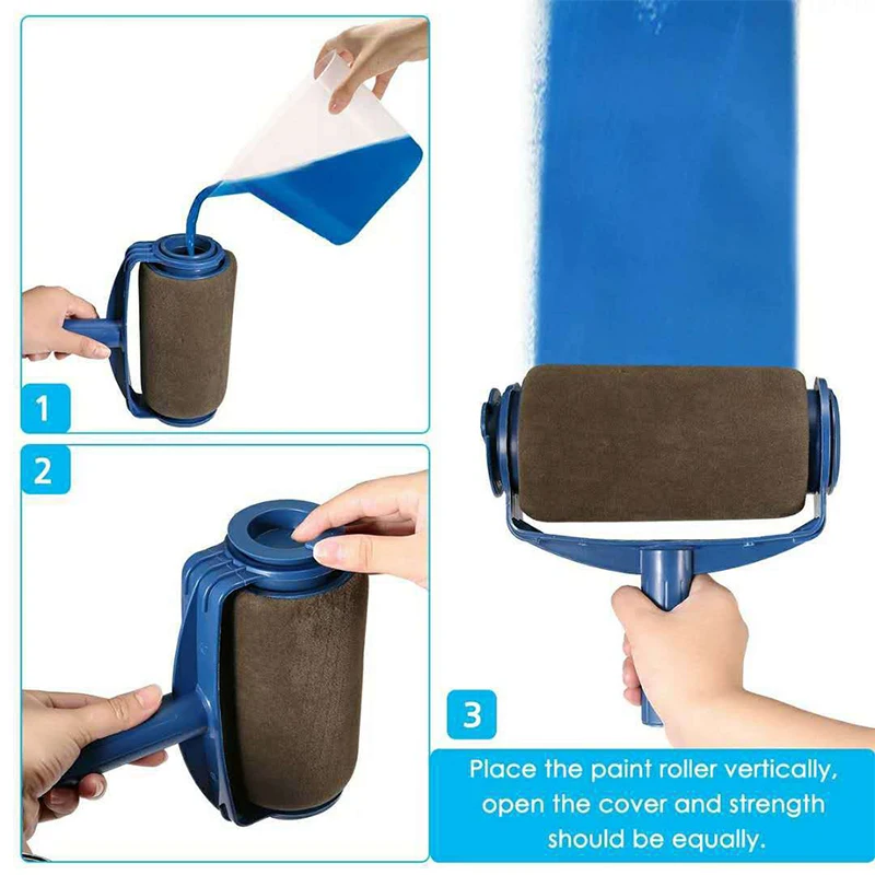 6-Piece Multifunctional Paint Roller Angle Brush Handle Tool Wall Paint Roll DIY Home Easy to Operate Brush paint brush paint roller wall brush rubber roller brush