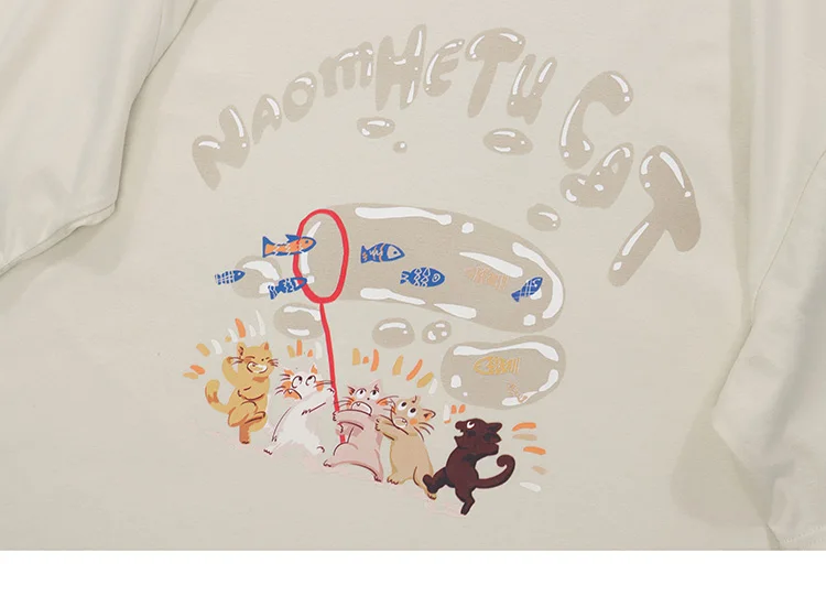 Funny Fishing Cats Graphic T-Shirt S9939bd4060a14bdfbfbf180e30d013324