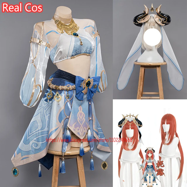 Genshin Impact Sumeru Nilou Fanart Swimsuit Two Piece Cosplay Costume