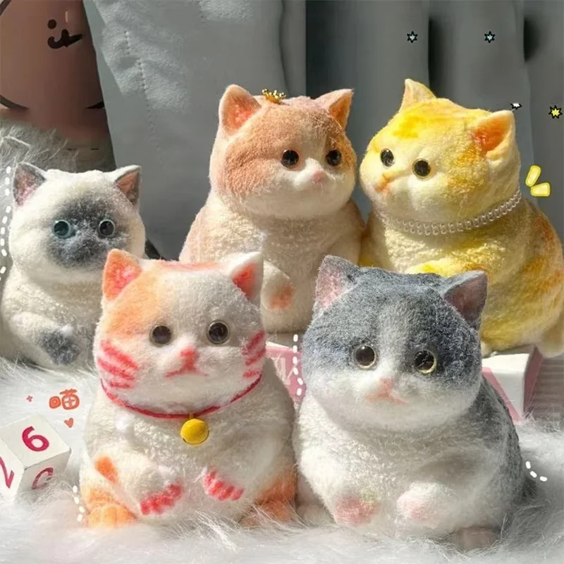 Big Kitty Cat Taba Squeeze Silicone Handmade Squeeze Toy Super Big Cat Fuzzy Kitten Mochi Toy Hand Relax Stress Release Gift 2