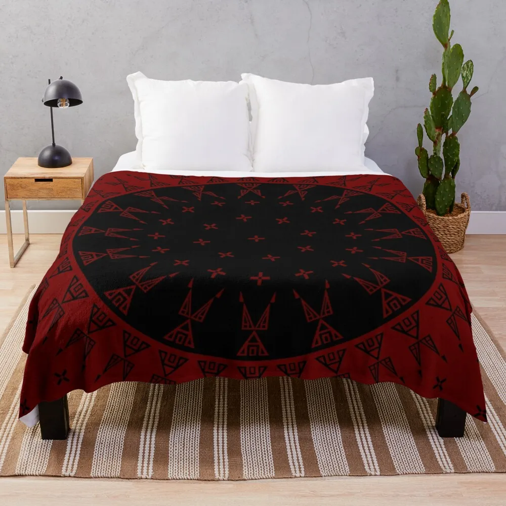 

Night Stars (Maroon/Black) Throw Blanket Blankets Sofas Of Decoration