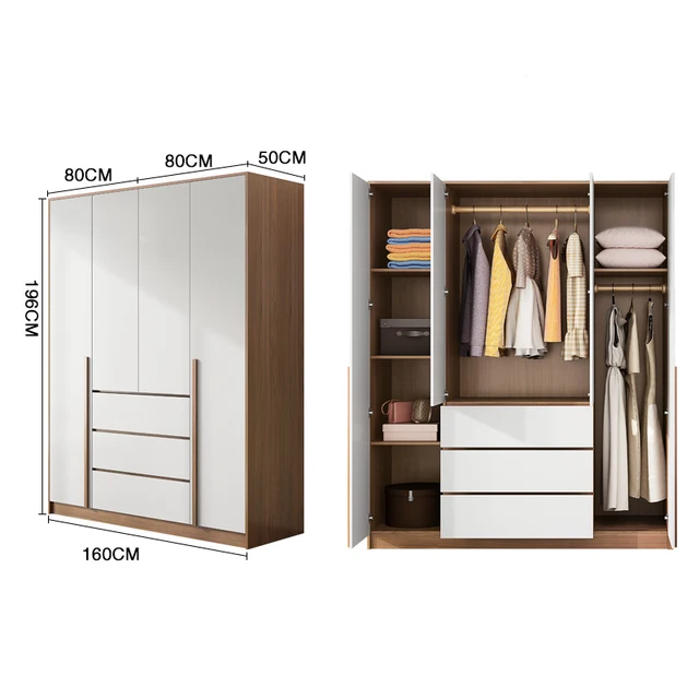 Pole clothes storage wardrobe drawers items dresser luxury wardrobe bedroom wooden multifunctional meuble home furnitures