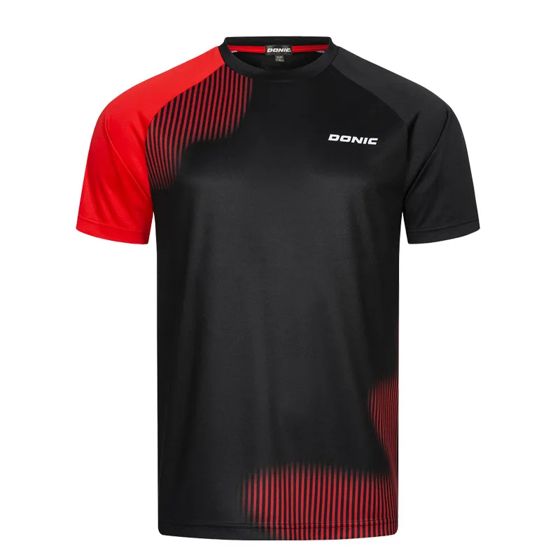 Authentic DONIC Round Neck Table Tennis Jersey Men Women Breathable Short Sleeve Ping Pong T-shirt Quick Dry Sports Shirt