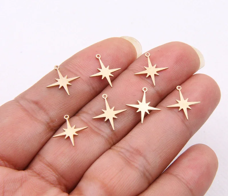 

12/36/72/120pcs Brass Earrings-Earring Copper Accessories-Earring Connector-Earring Charms-Earring Pendant-Star Shape Earrings