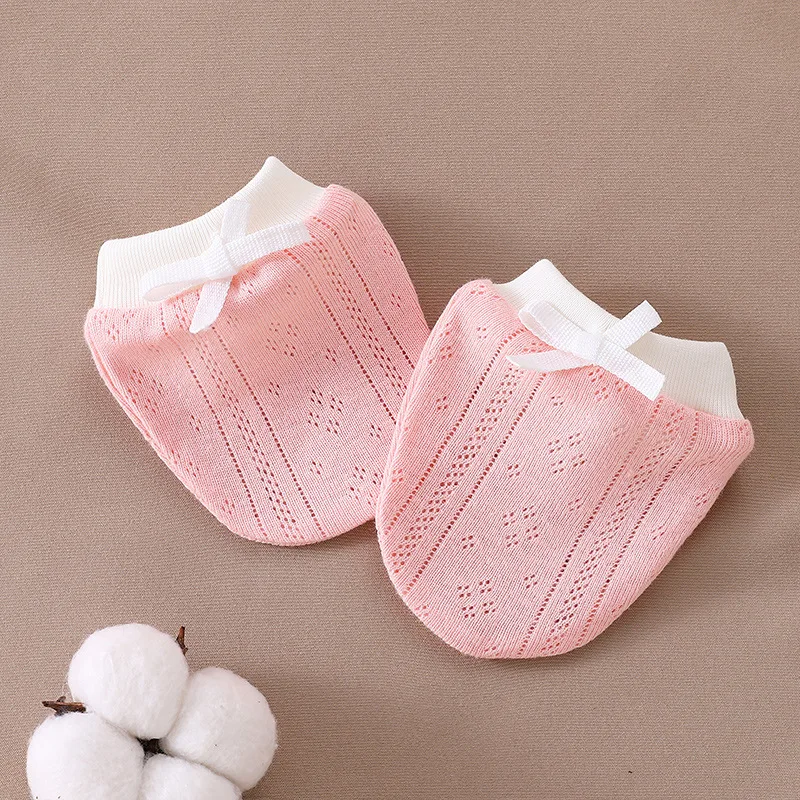 Baby finger protection gloves to prevent facial injury Safety High elasticity Solid color Breathable baby mittens,anti scratching gloves