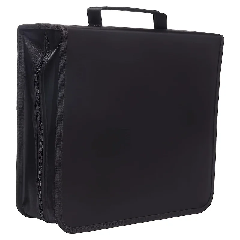 Cd Dvd Storage Bag Cd Dvd Storage Case Super Capacity CD DVD Storage Box 256 Discs Portable Waterproof CD Wallet with Handle for Car Home and Travel