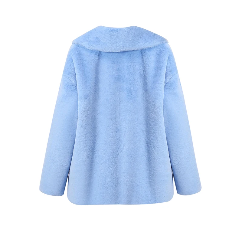 Ins Chic Brand Fashion Long Faux Rabbit Fur Coat Jacket Women Winter Oversized Shaggy Plush Fur Coats Street Girls Overcoat