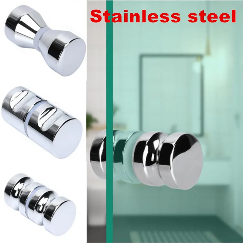 304 Stainless Steel Door Handle 1.1" Dia Single Glass Door Knob