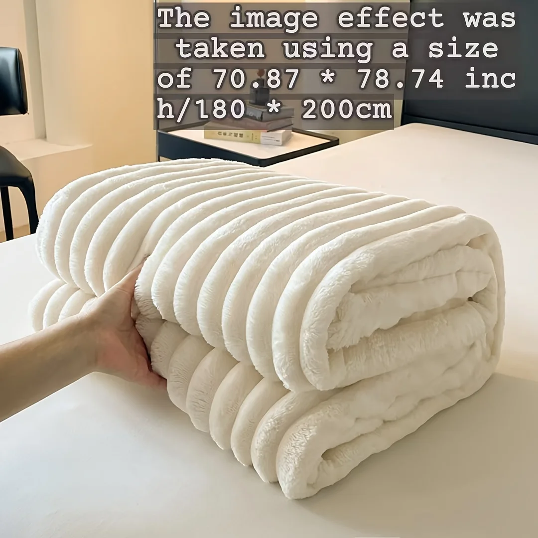 faux rabbit fur throw blanket