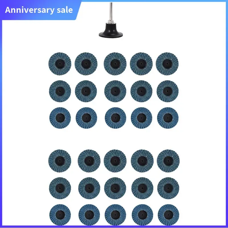 AD23-50Mm 2 Inch Flap Disc Sanding Disk For Rolor Roll Lock Abrasive Tools Fits Polishing Metal Iron Rust Removal Grinding Wheel