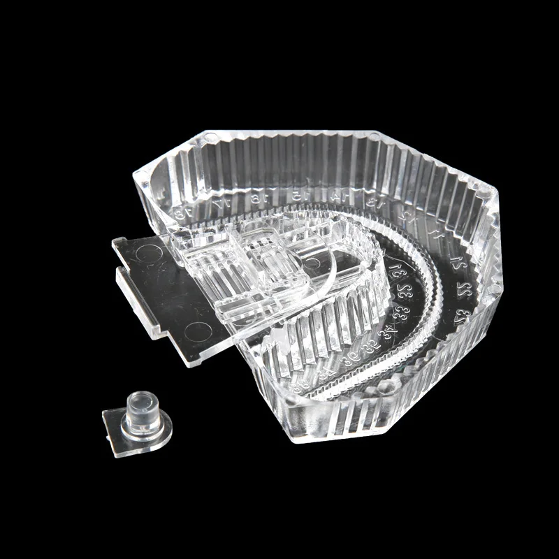 

high quality 50pcs/pack Dental Lab Material Transparent Plastic Disposable Sectioned Base Box Clear for dental tool