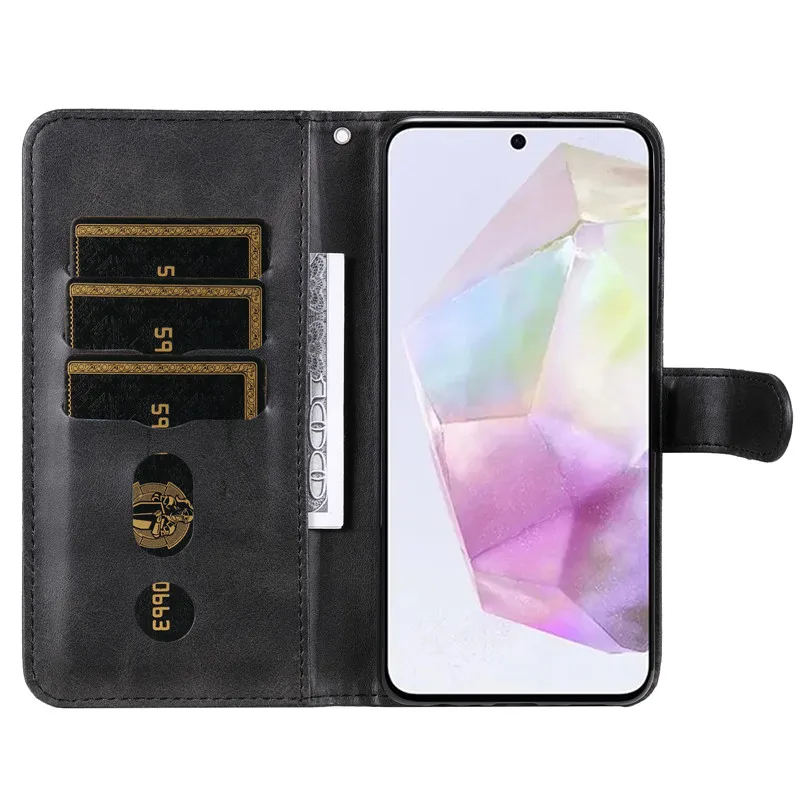 Magnetic Leather Flip Wallet Phone Case with Card Slot