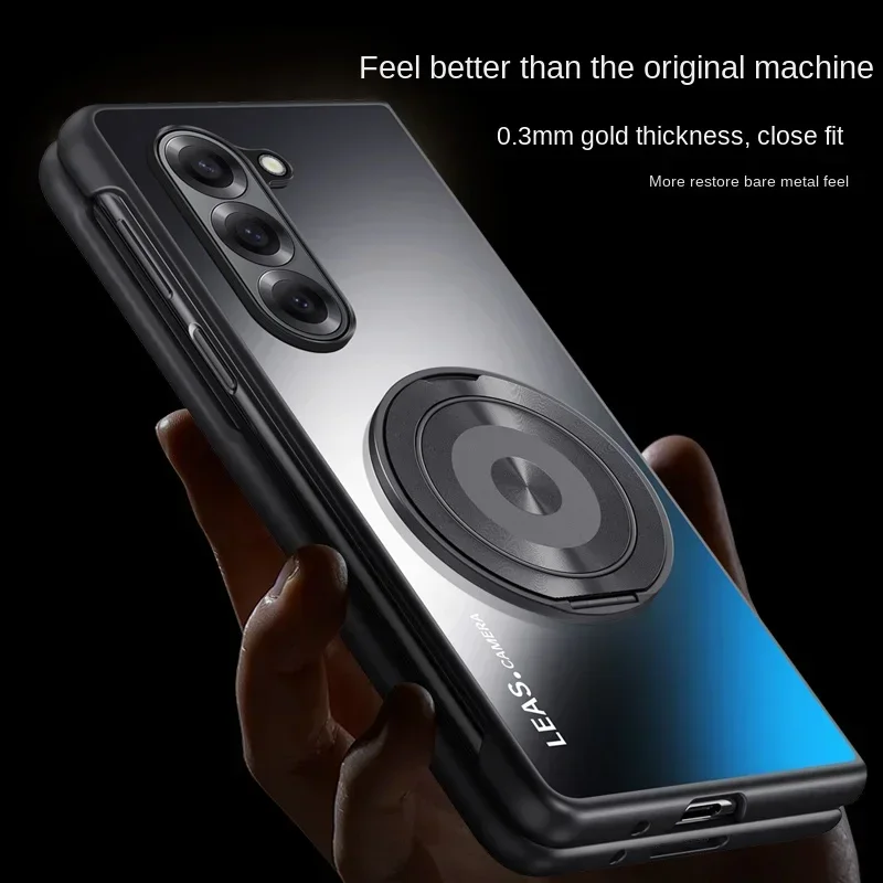 AG Frosted Matte Stand Phone Case with Shockproof Magnetic Ring Holder and Hard Bumper