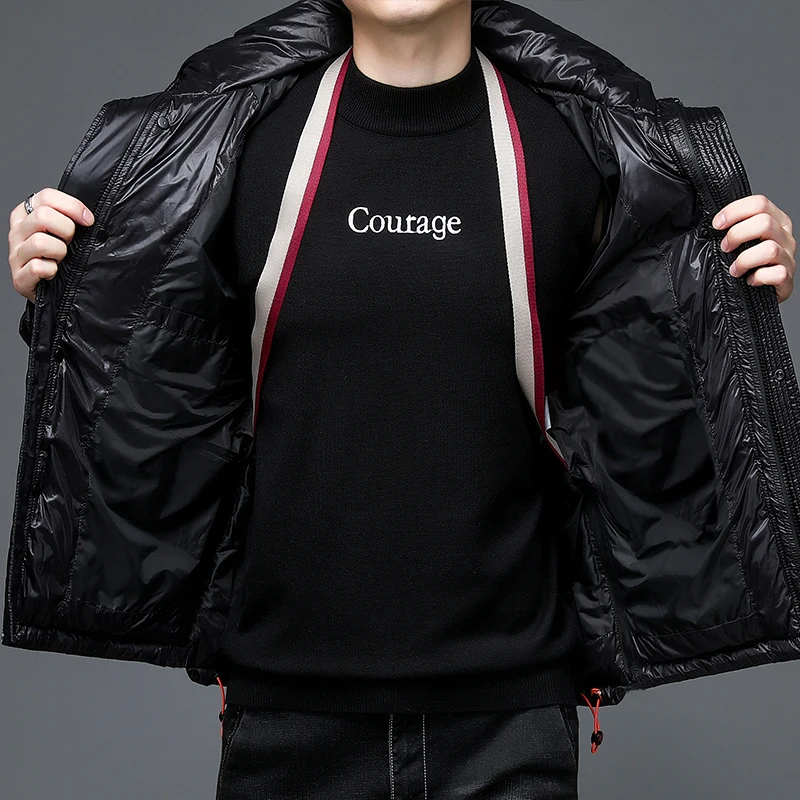 Mens Winter Puffer Down Jacket Men Brand High Quality 80% White Duck Down Coat Warm Coat Thick Hooded Jacket for Man