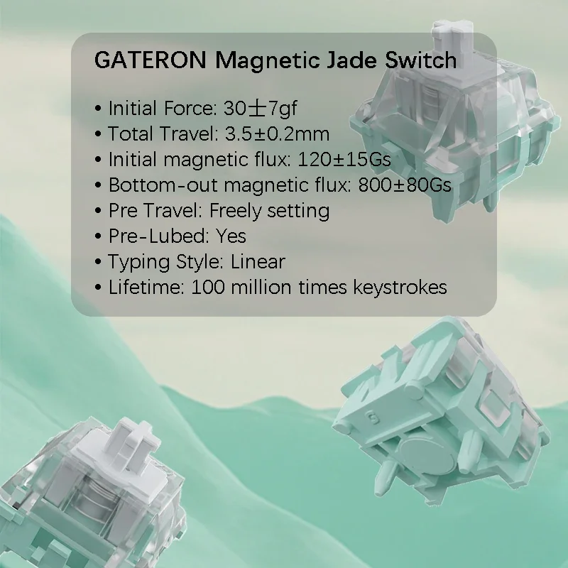 Gateron Magnetic Jade Switch Linear para Teclado Mecânico Hifi Pre-lubed Smd Hall Sensor Livremente Configuração Pré Viagem - Imagem 4