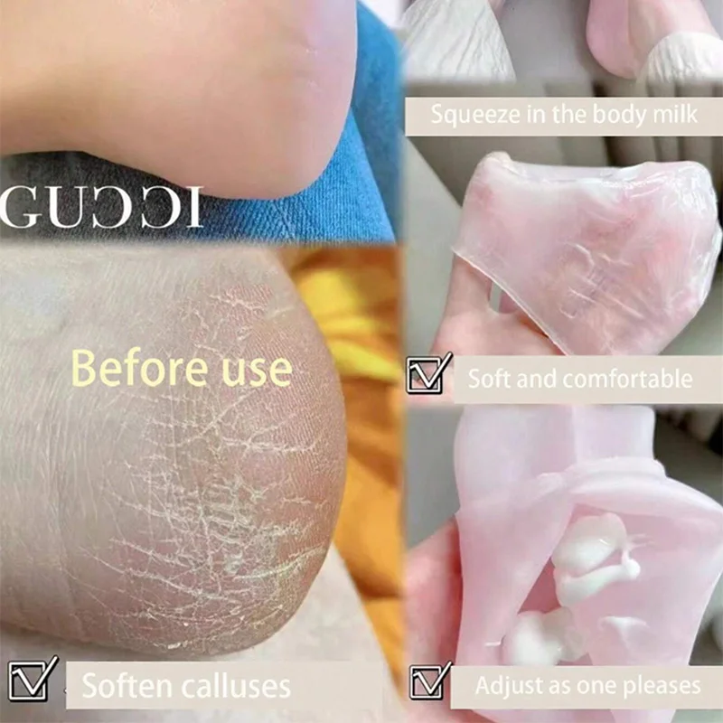 Universal Silicone Disposable Foot Mask Moisturizing Spa Protection Socks Care Tool