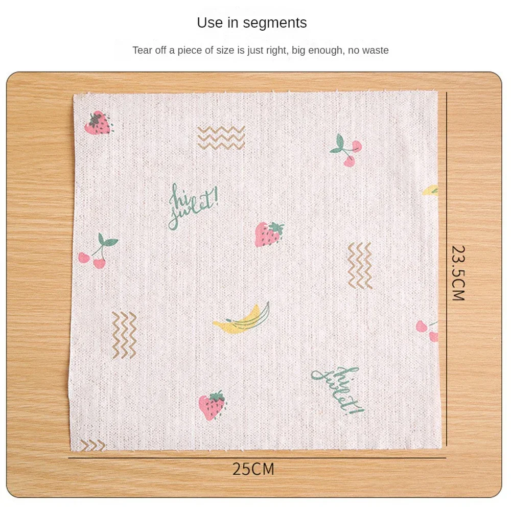 Reusable Cleaning Cloths Household Kitchen Disposable Rags Non-woven Dish Rag Wash Paper Towels Non-stick Oil Dishcloths Wipes