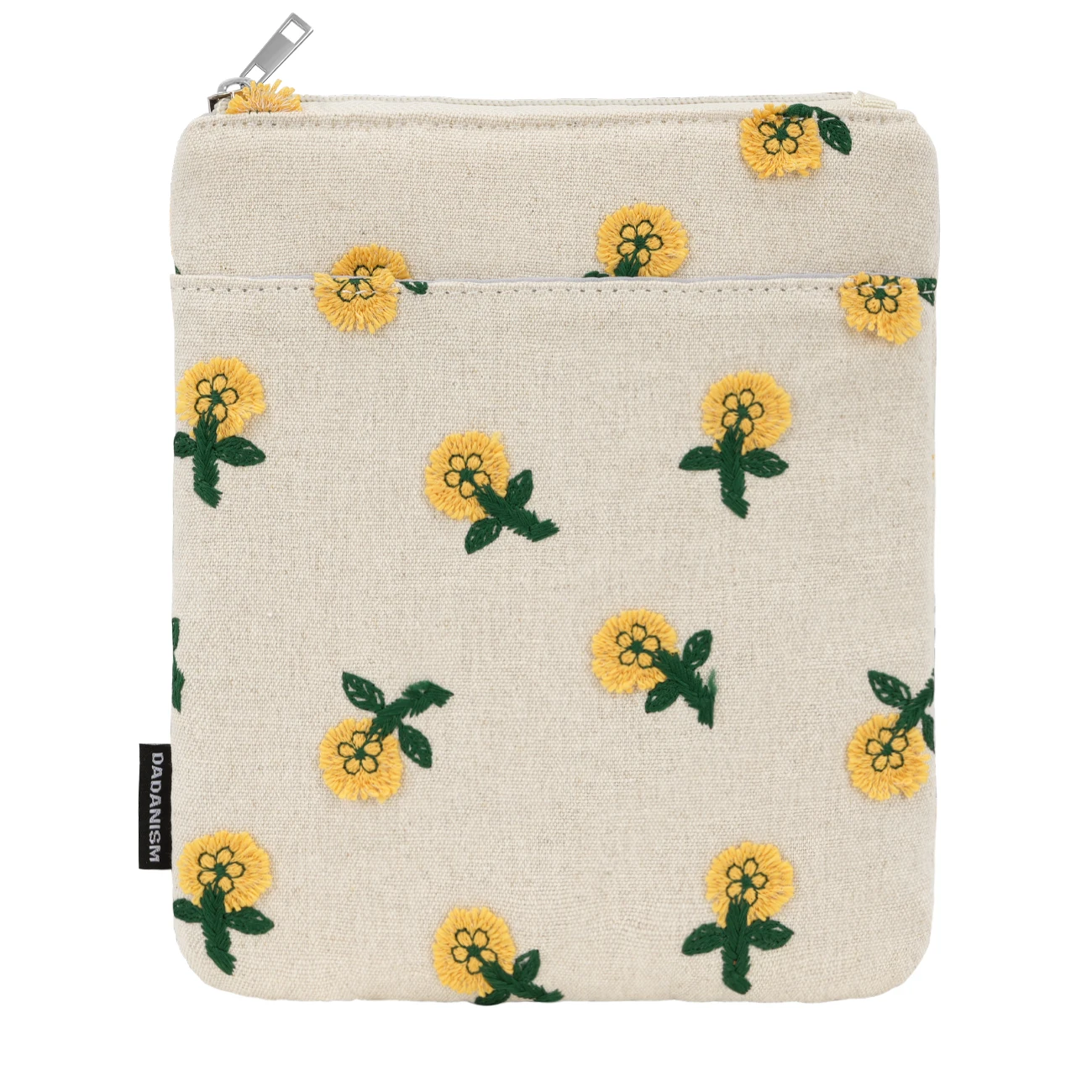 Daisy Flower Embroidered E-Reader Sleeve - Protective Carrying Case