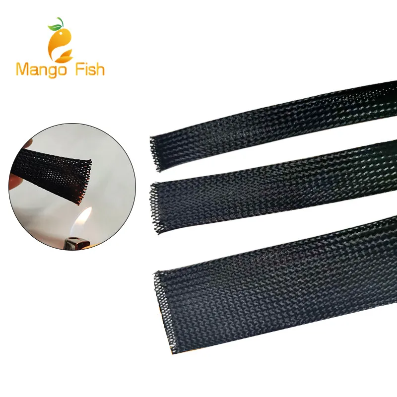 Black Insulated Braid Sleeving - Premium PET Wire Protection Sleeve