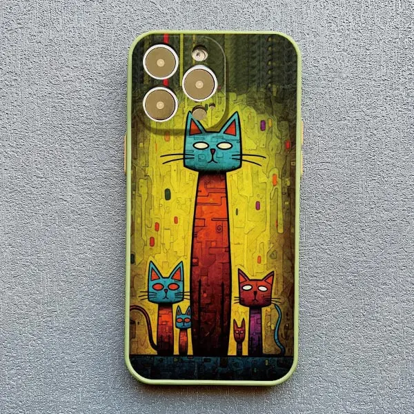 Niedliche Katzen-Handyhülle für iPhone 17 Pro Max 15 14 13 12 11 Pro MAX X XR XS 16 14 Plus 13 12 Mini Stoßfeste Schutzhülle Fundas – Detail 9