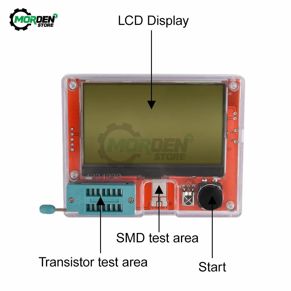 LCR-T10H Transistor Tester Display TFT For Diode Triode MOS/PNP/NPN Capacitor Resistor Transistor Tester Detector 5