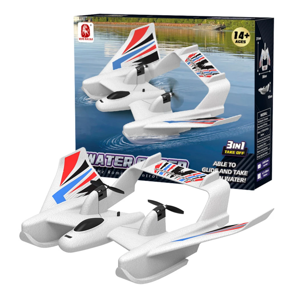 RC Boot Ferngesteuerte Boote für Pools und Seen, Amphibisches Hochgeschwindigkeits-Hovercraft, 2.4Ghz 20KM/H Wasserdichtes Rennboot-Spielzeug-Geschenke für Kinder und Erwachsene