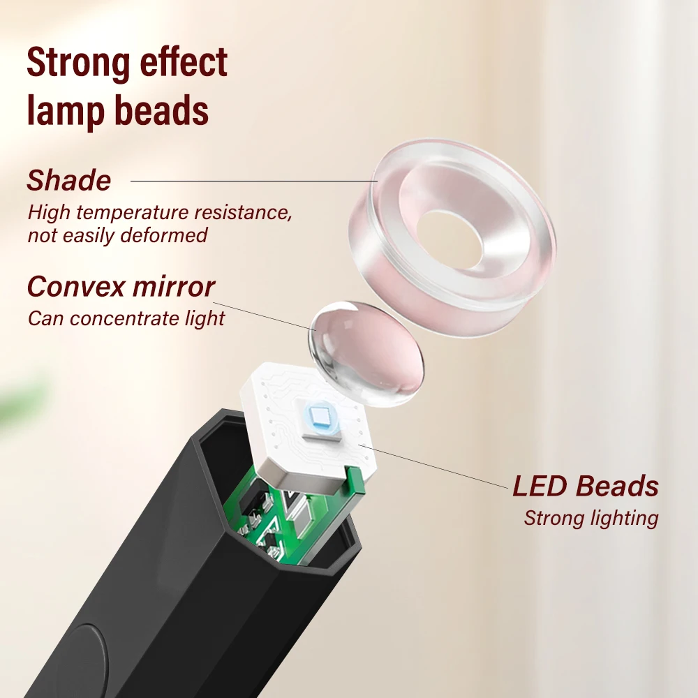 LULAA Mini Handheld UV LED Nail Lamp for Gel Nails USB Nail Dryer for Fast Curing Portable Nail Lamp for DIY at Home Nail Salon 4