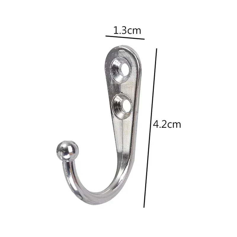 Wall Hangers 10Set Alloy Hooks Screws For Coat Towel Bags Caps Kitchen Bathroom Storage