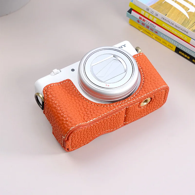 Наполовину Фотографическая фотография для Sony ZV1F ZV1M2 Защитная сумка для камеры открывающаяся снизу искусственная кожа с наплечным ремешком на запястье (art.: 3920c71db2a78) - 3920c71db2a78