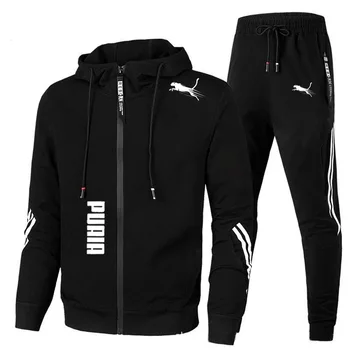 Puma Men’s Hoodie Tracksuit Set – 2-Piece Joggers & Sweatshirt 1