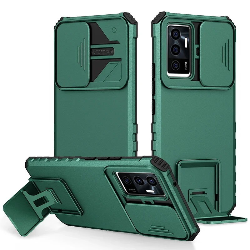 Reinforced Slide Armor Phone Case with Push Window Bracket