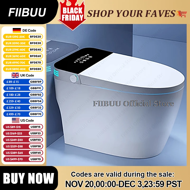 ห้องน้ําสมาร์ทหรูหราในตัวถังเก็บน้ําห้องน้ําที่นั่งอุ่นห้องน้ํายาว Blackout อาหาร Flush Night Light Built-in Bidet ที่นั่ง 1