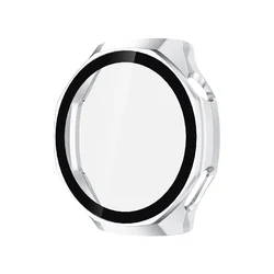 Enhanced Protective Case with Tempered Glass for GT7 Pro 46mm (No scale Silver)
