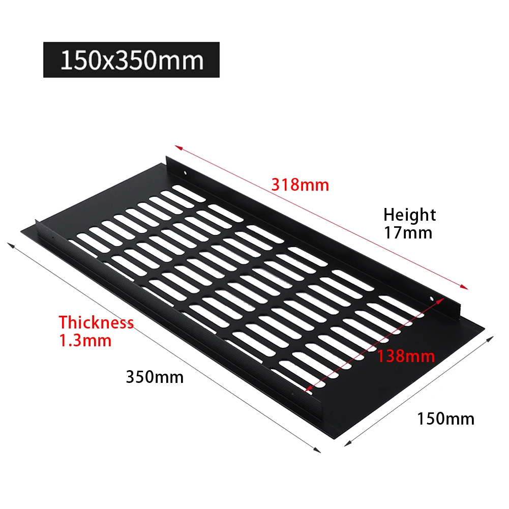 

Алюминиевая прямоугольная решетка 150 мм для шкафа, вентиляционная решетка для шкафа, вентиляционная решетка для шкафа, вентиляционные отверстия, детали мебели