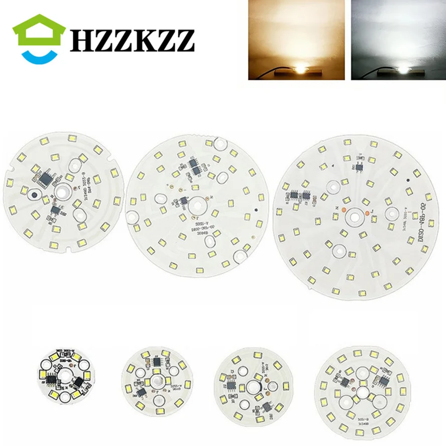 Ac 220V-240V Led Chip Per Downlight 3W 5W 7W 9W 12W 15W 18W Smd 2835 Round Light Beads Led Downlight Chip Lighting Spotlight