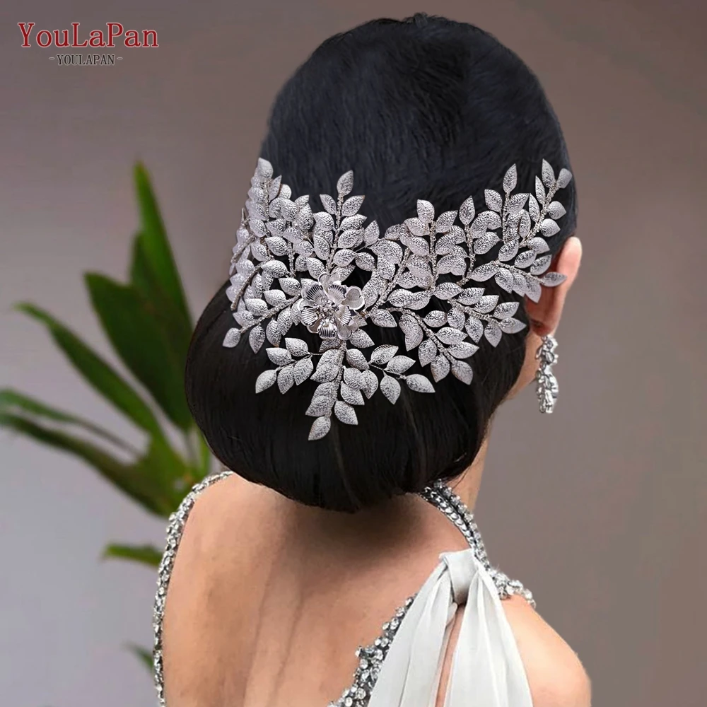 

TOPQUEEN HP510 Wedding Headband Alloy Leaves Woman Tiara Headpiece Pageant Headdress Wedding Hair Accessories Bride Crown