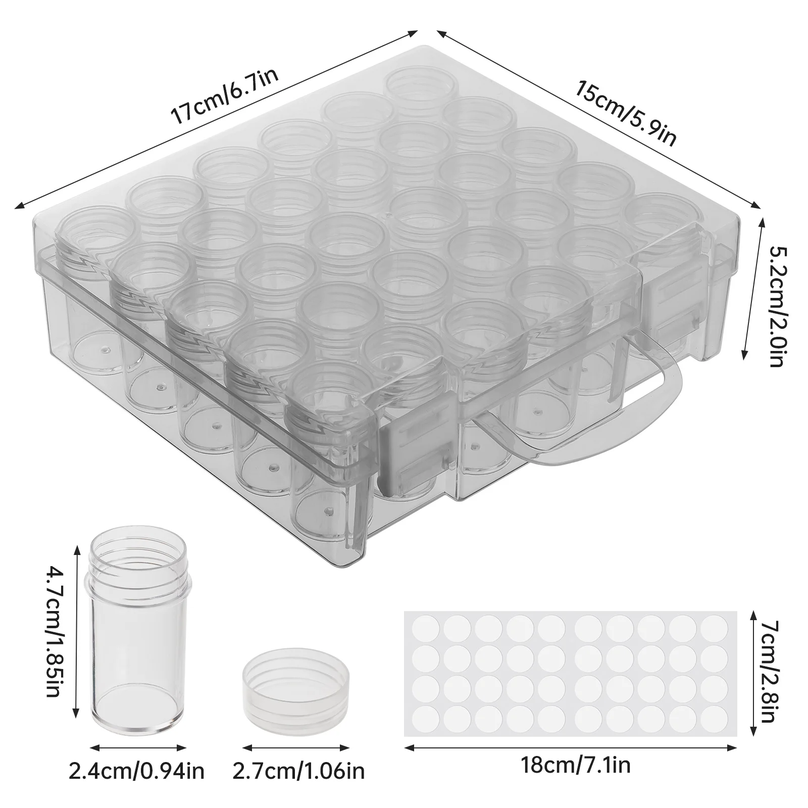 Diamond Painting Storage Containers 30 Slots Bead Organizer Box Plastic Small Clear Embroidery Box for Craft Beads Rhinestones storage box diamond painting storage box storage container plastic storage box