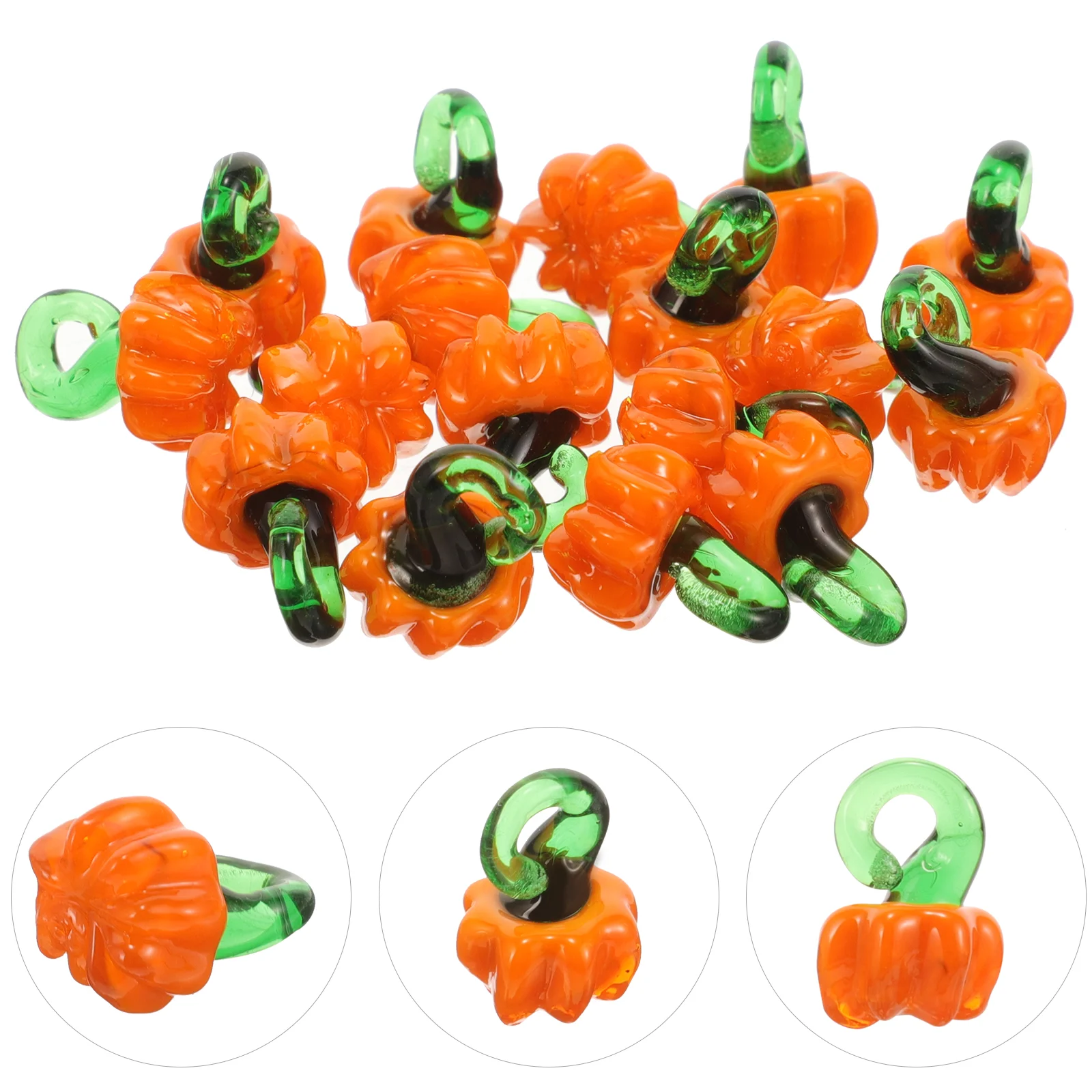 

20 Pcs Jewels Glass Crafts Vegetable Beads Pumpkin Jewelry Making Supplies DIY Charm